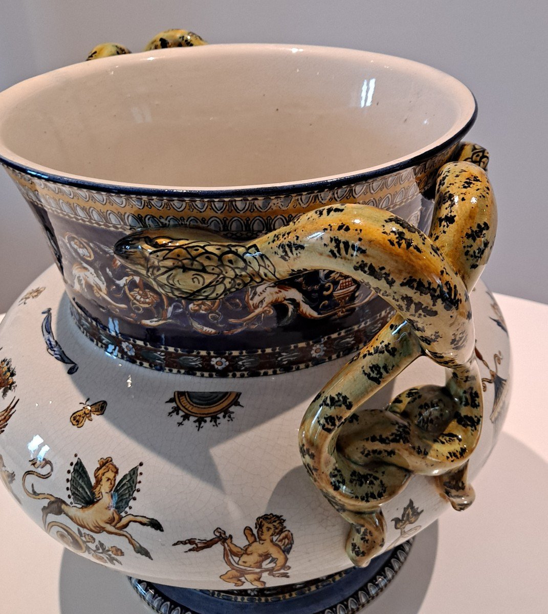 Medici Vase In Gien Earthenware-photo-3