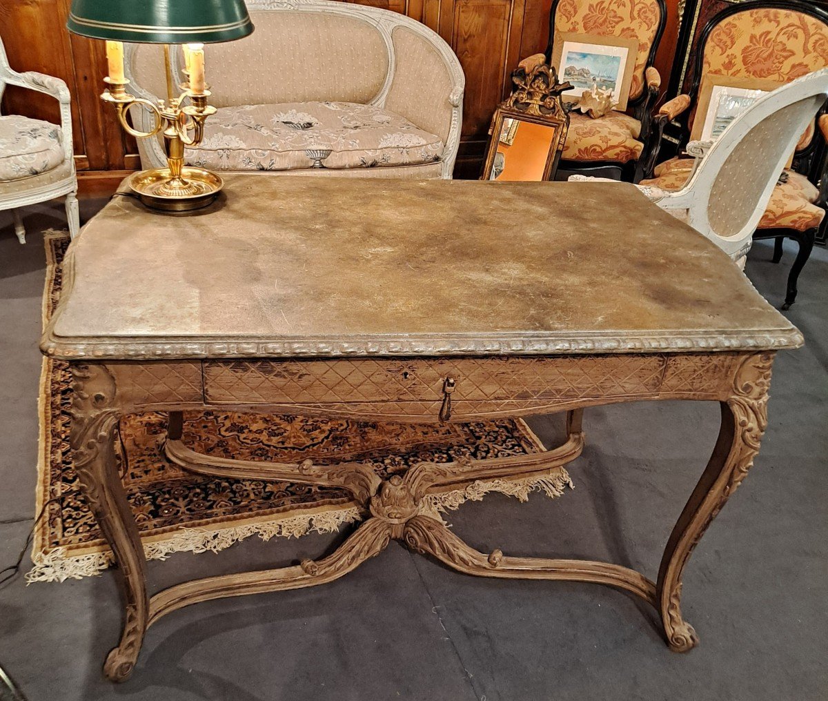Table De Milieu En Bois Cérusé époque Napoléon III