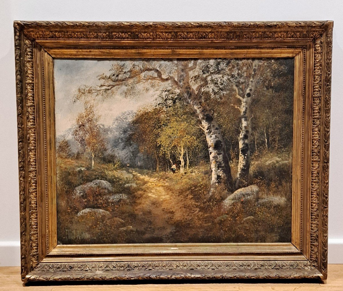 Oil On Canvas By Paul Astier Late 19th Century-photo-1