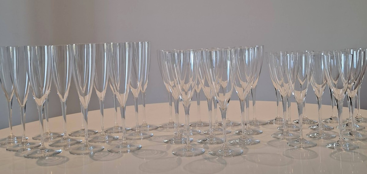 Set Of 36 Baccarat Dom Perignon Glasses