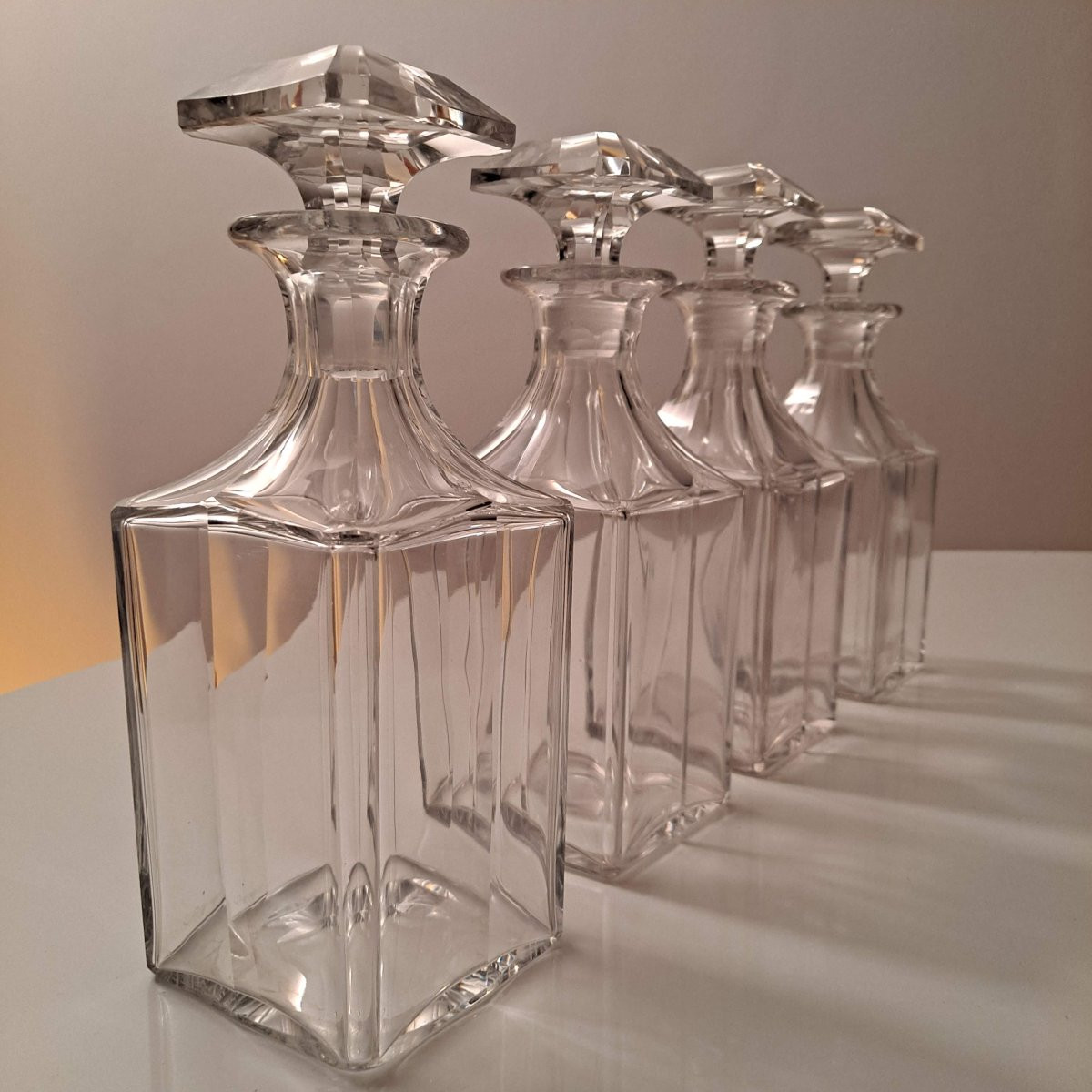 Cave à liqueur Napoléon III verrerie complète Baccarat-photo-2