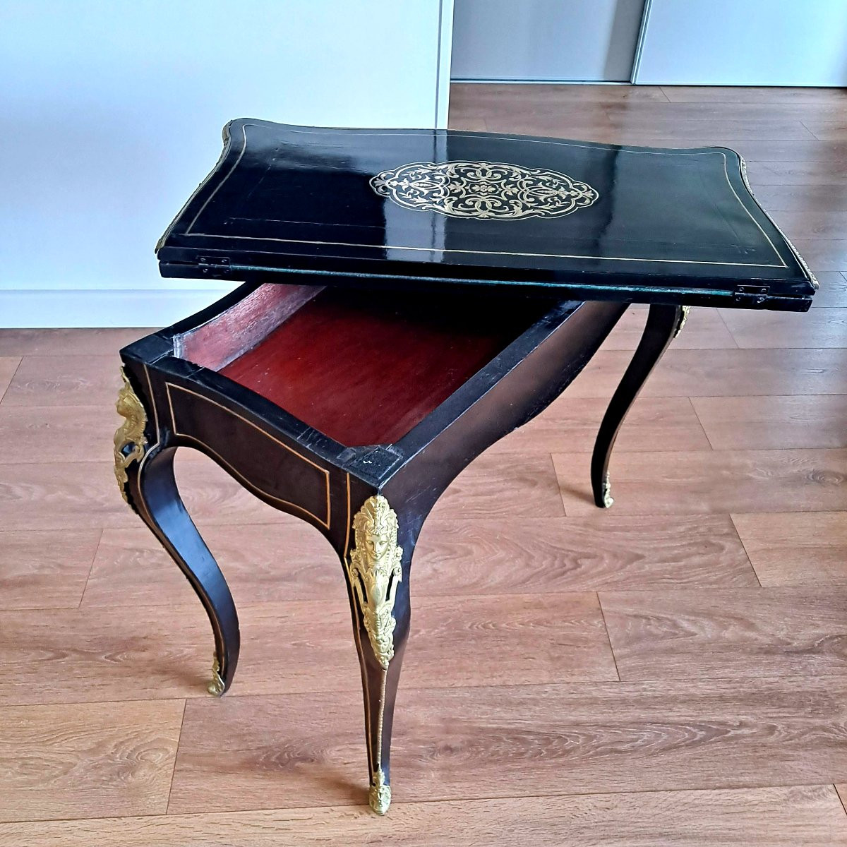 Napoleon III Louis XV Style Games Table-photo-4