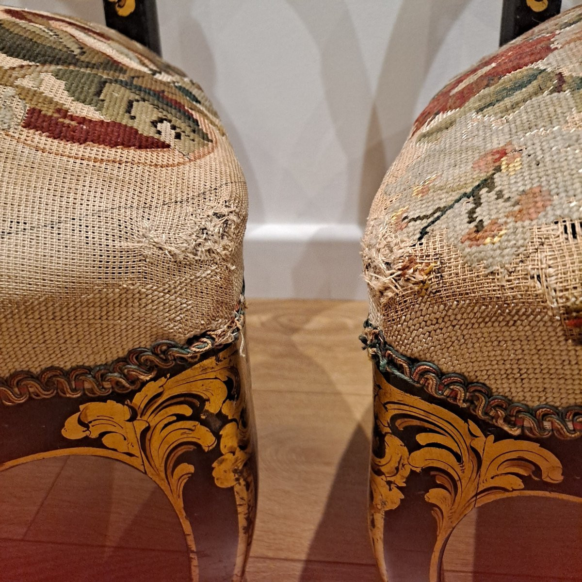 Paire de chauffeuses Napoléon III -photo-2