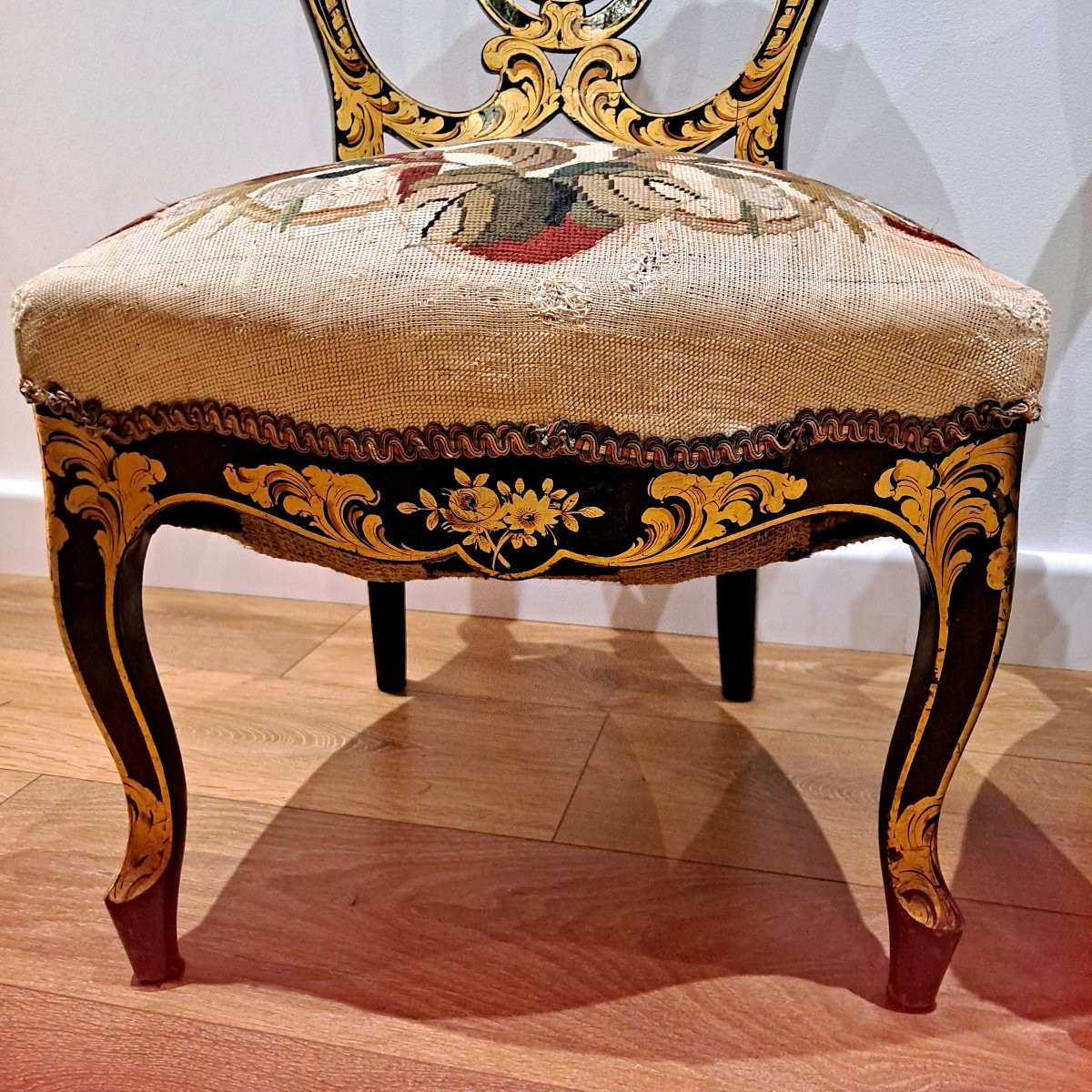 Paire de chauffeuses Napoléon III -photo-4