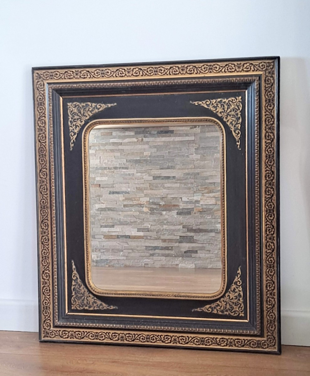 Black And Golden Mirror Napoleon III