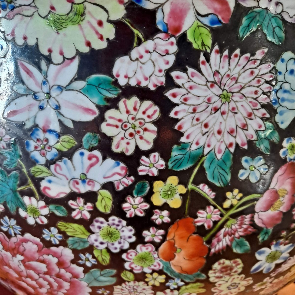 Grande Vasque en porcelaine de Chine XXème-photo-1