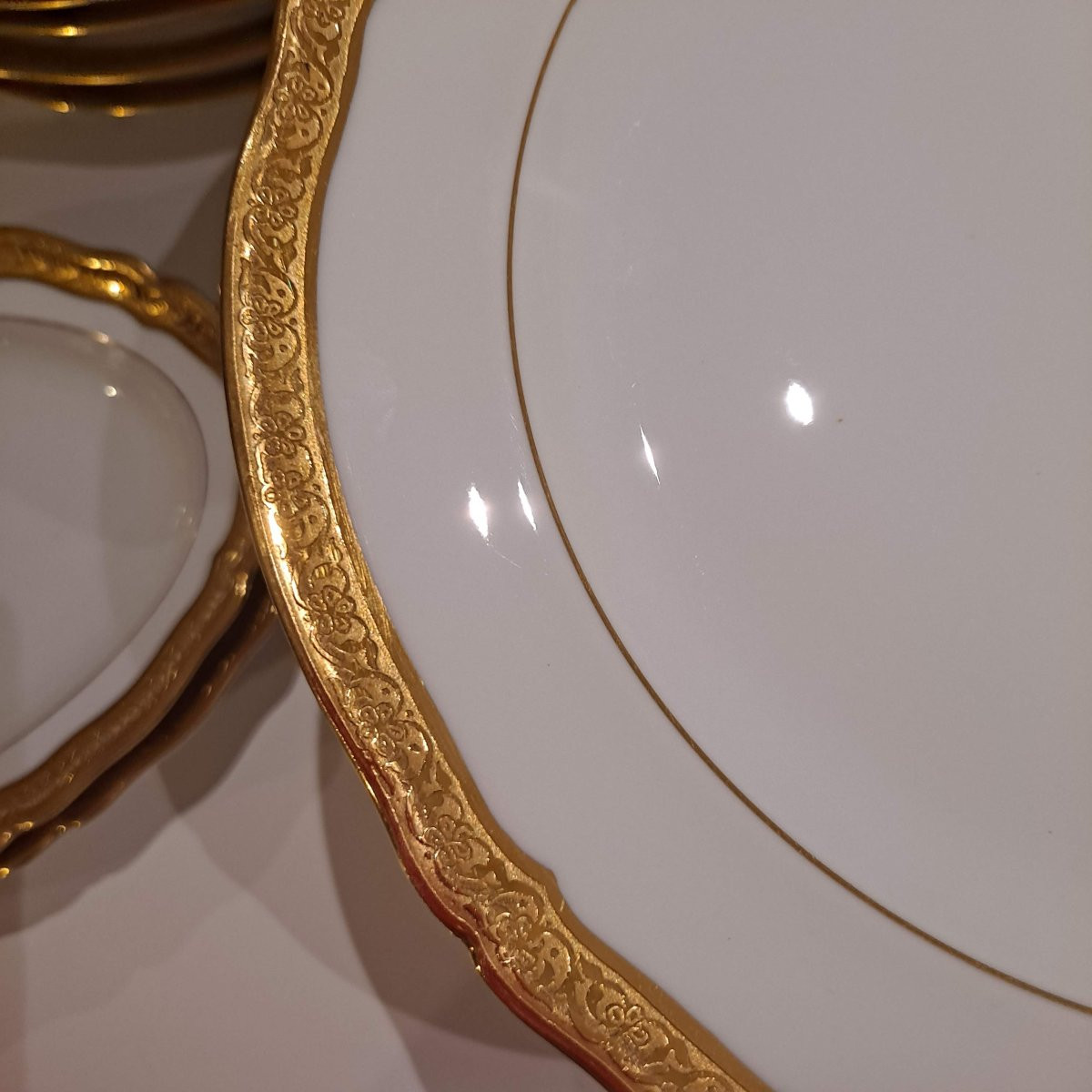 Porcelain Dinner Service Ribes à Limoges-photo-3