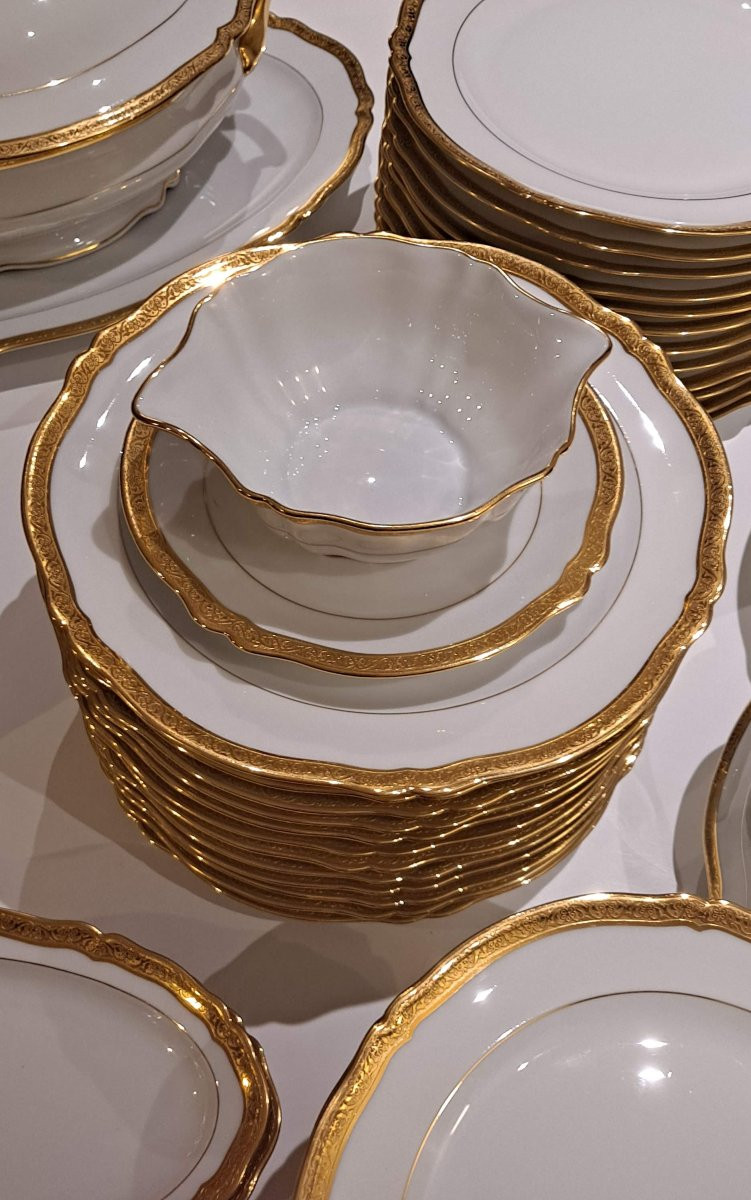 Porcelain Dinner Service Ribes à Limoges-photo-5