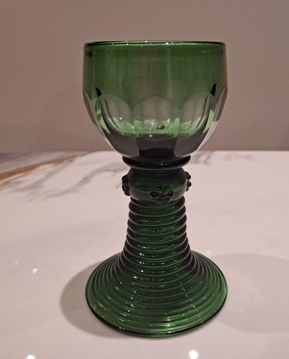 Set Of 10 Green Roemer Glasses-photo-3