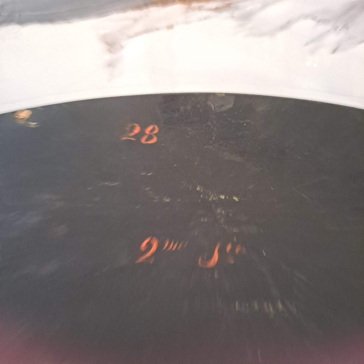 Grand plateau ovale en tôle peinte-photo-1