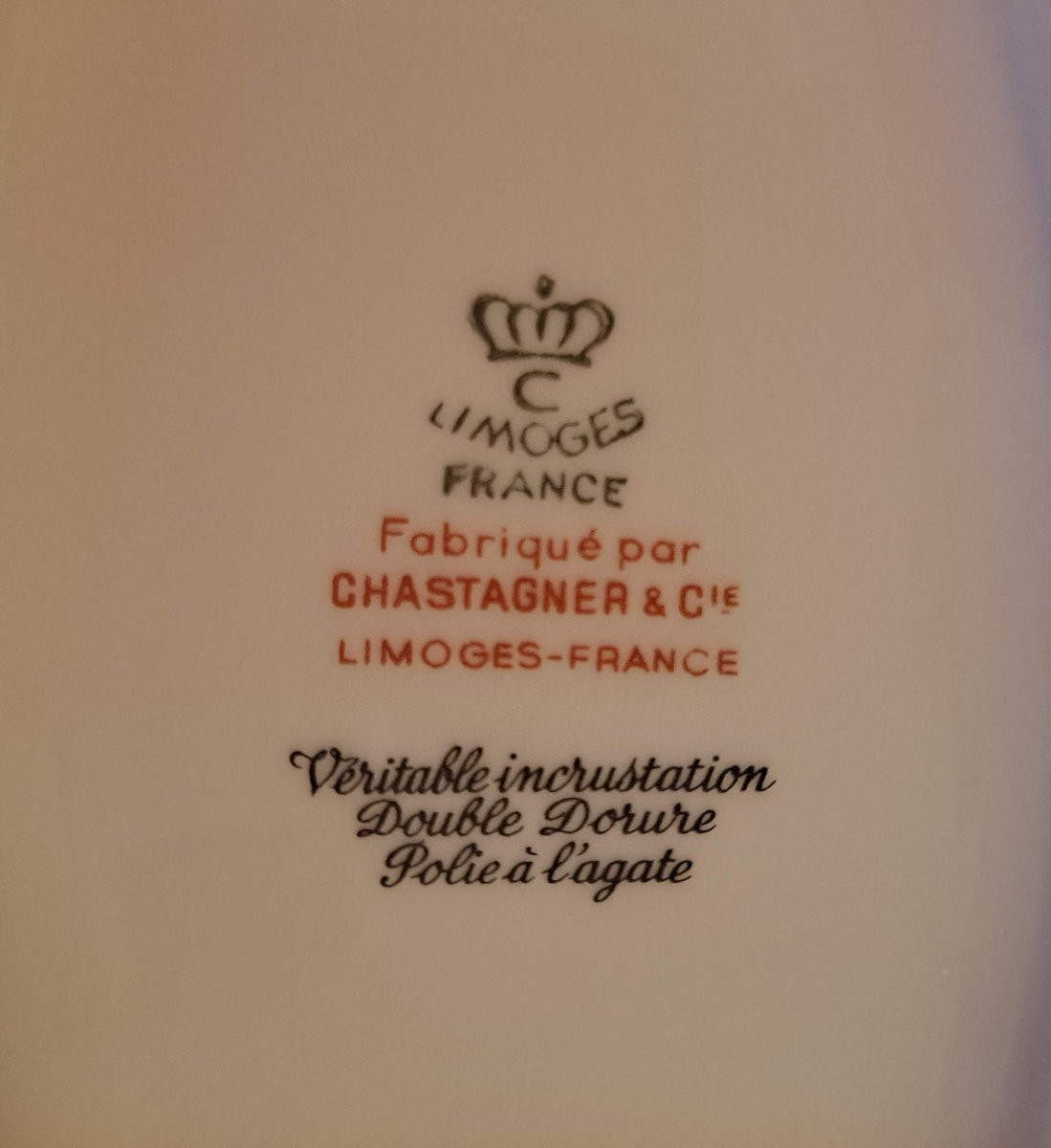 Service en porcelaine de  LIMOGES maison CHASTAGNIER & Cie-photo-2