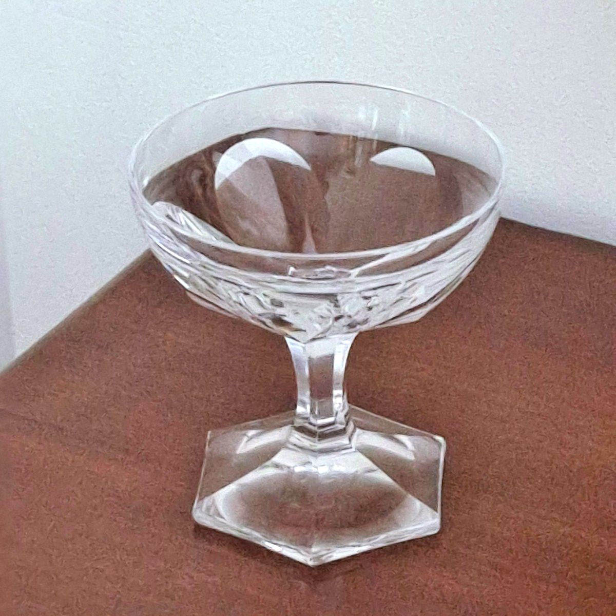 Série de 9 coupes à champagne en cristal -photo-3