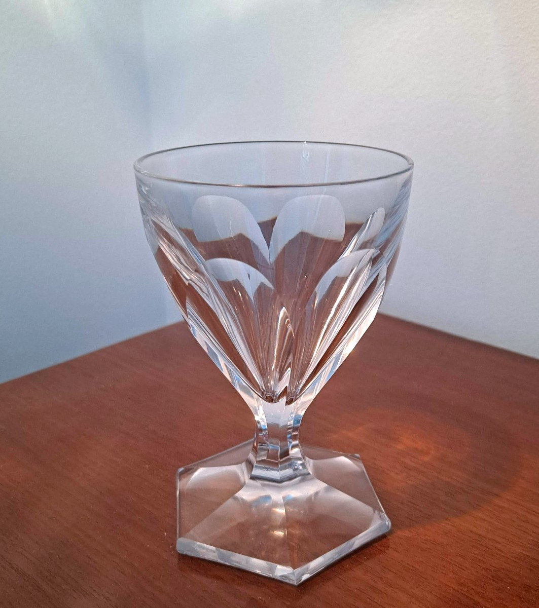 Set Of 10 Crystal Wine Or Port Glasses-photo-2