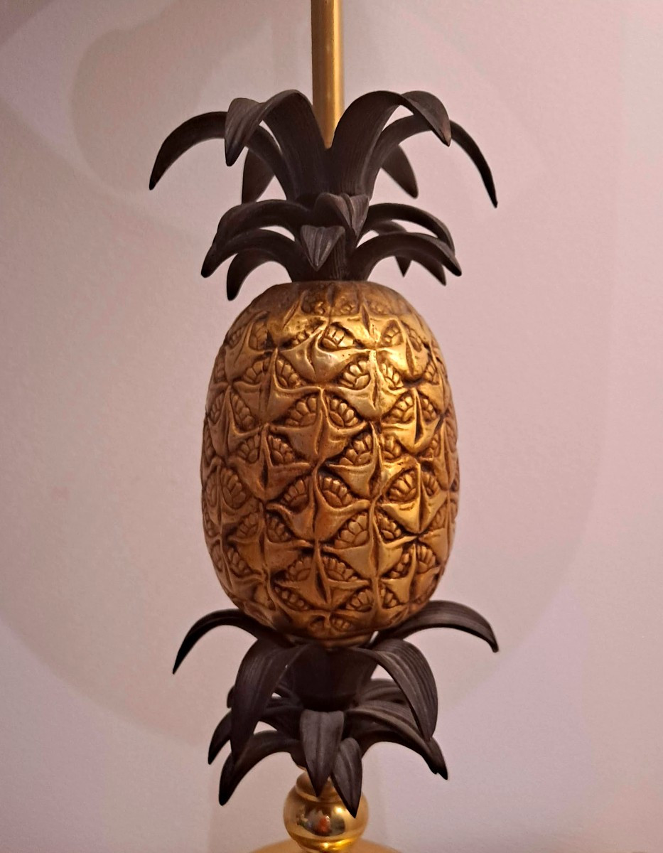 PAIRE DE LAMPES ANANAS DANS LE GOUT DE LA MAISON CHARLES ANNEES 1970-photo-2