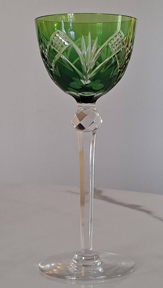 Set Of 6 Rhine Crystal Nancy Wine Glasses-photo-3