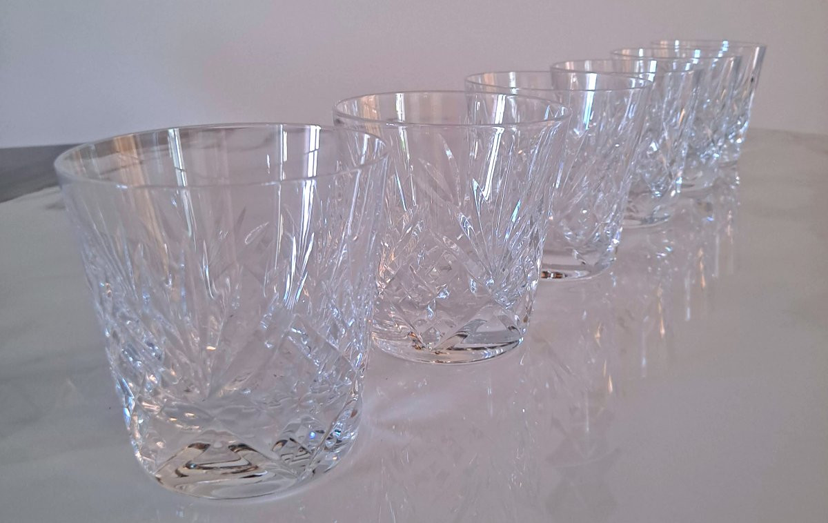 6 Verres Whisky en cristal de Saint Louis modèle Chantilly-photo-4