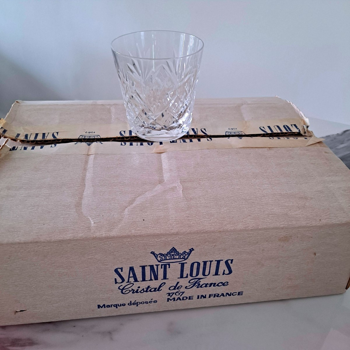 6 Verres Whisky en cristal de Saint Louis modèle Chantilly-photo-1