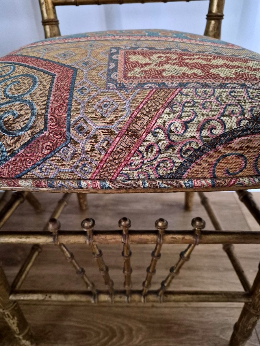 Paire de chaises Napoléon III façon bambou-photo-4