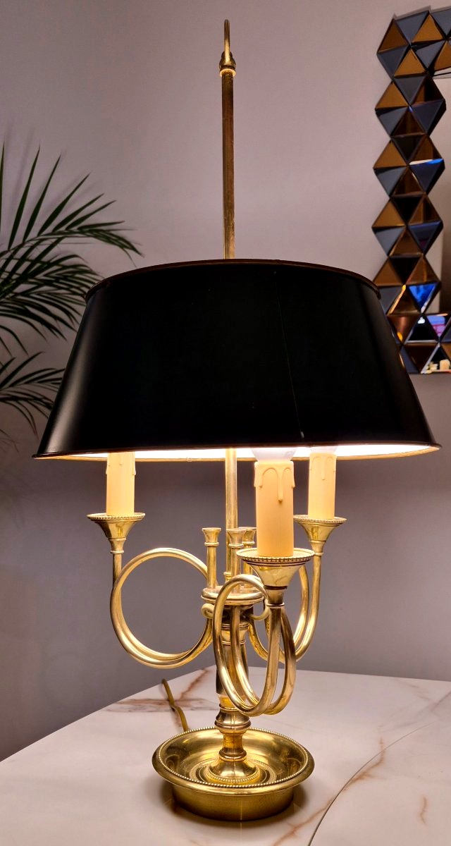 Hot Water Bottle Lamp, Hunting Horn Design
