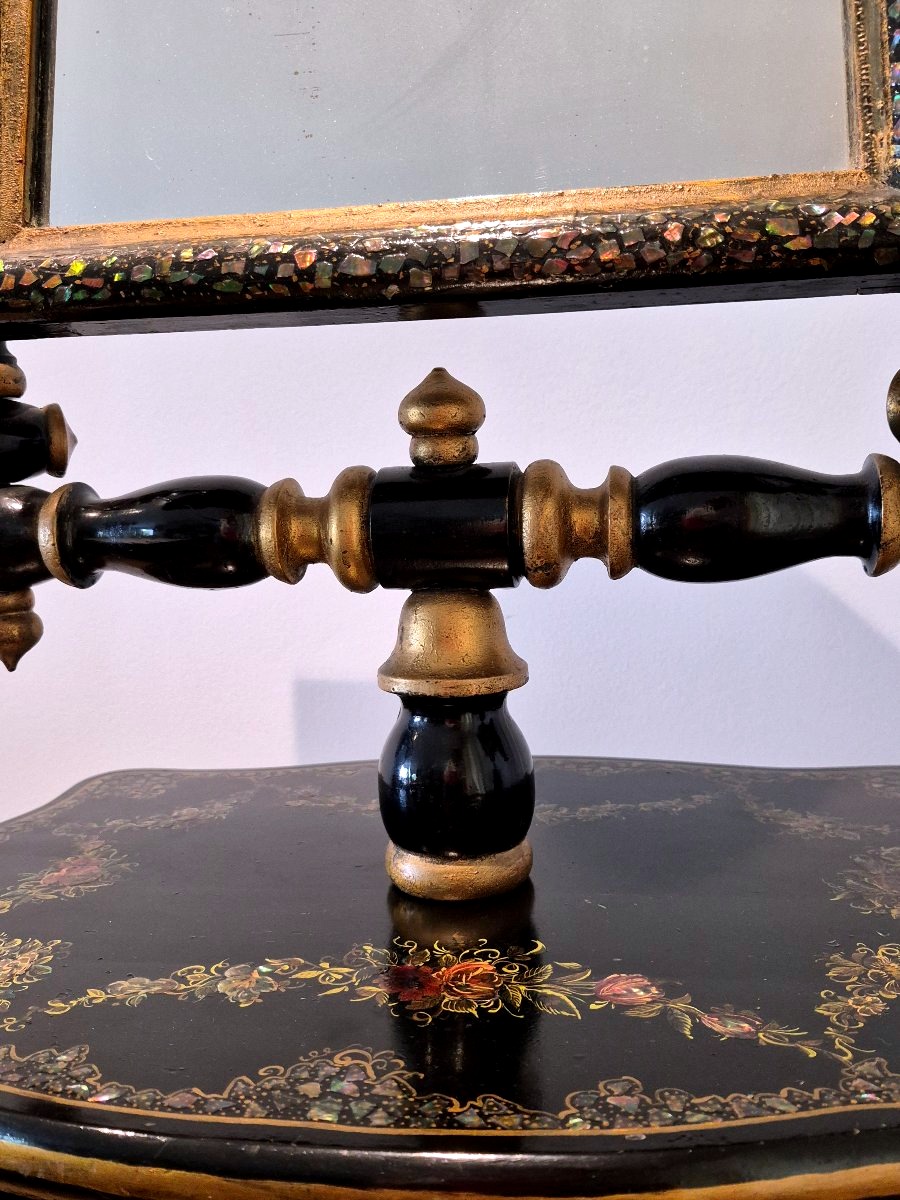 Napoleon III-style Barber's Chair With A Burgundy Finish-photo-4