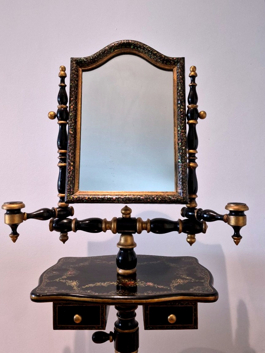 Napoleon III-style Barber's Chair With A Burgundy Finish-photo-1