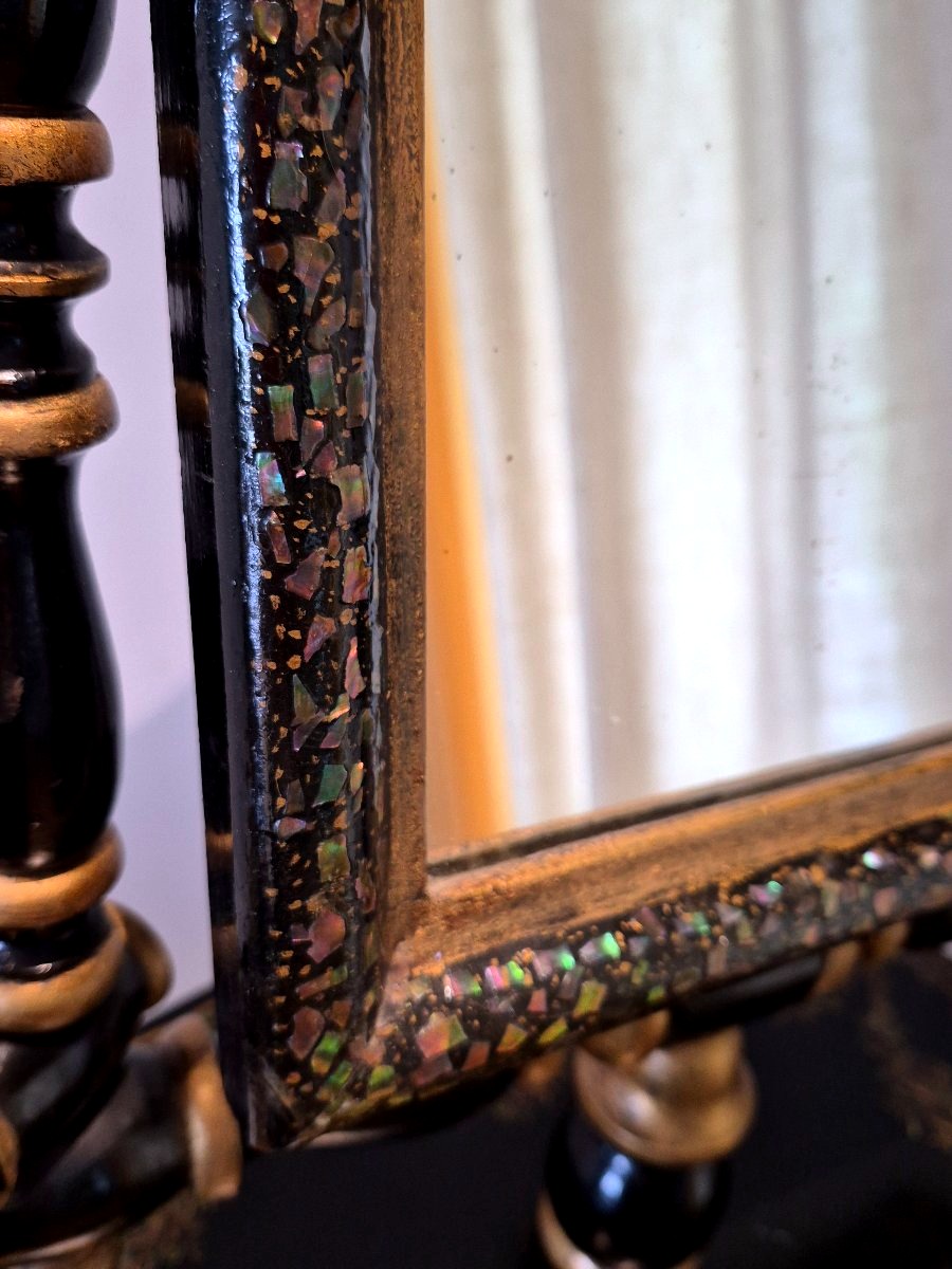 Napoleon III-style Barber's Chair With A Burgundy Finish-photo-2