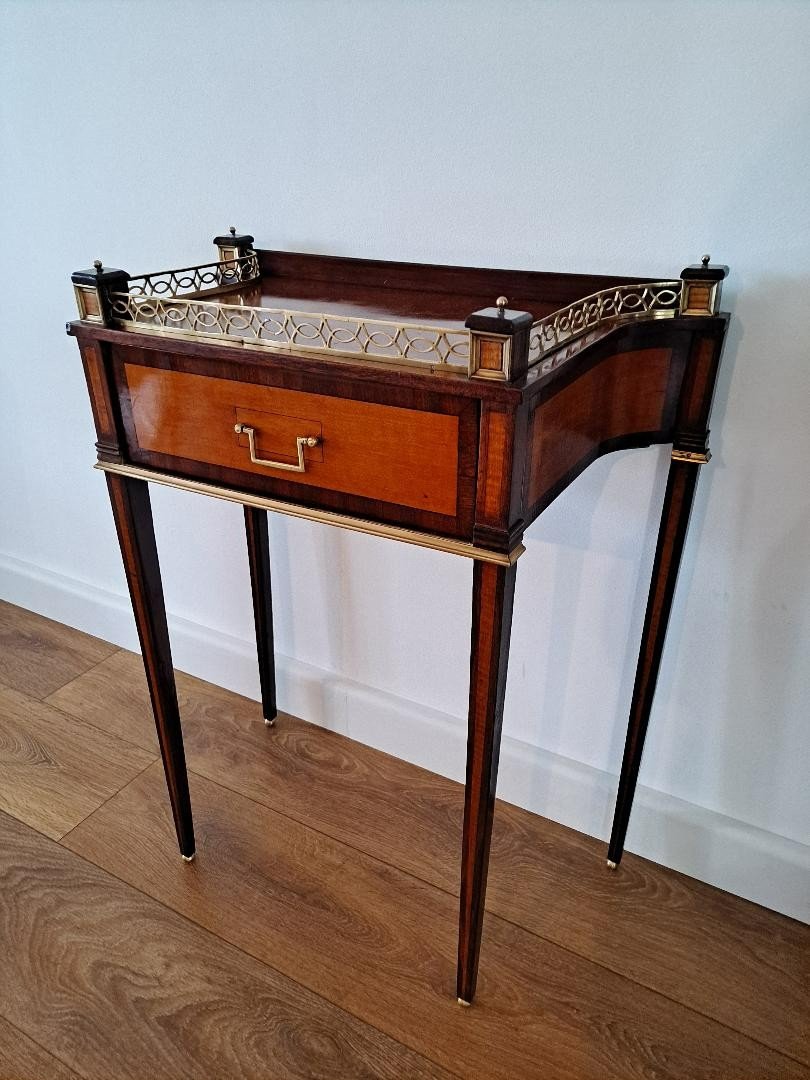 Louis XVI Console, Early Nineteenth Mahogany And Veneer-photo-2