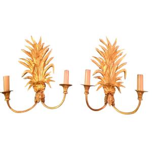 Maison Charles Wall Lamps "reeds"