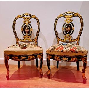Pair Of Napoleon III Armchairs 