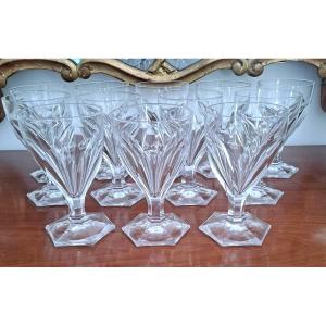 Set Of 12 Crystal Water Glasses