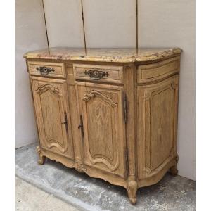 Buffet 2 portes 2 tiroirs en chêne clair Côtés galbés