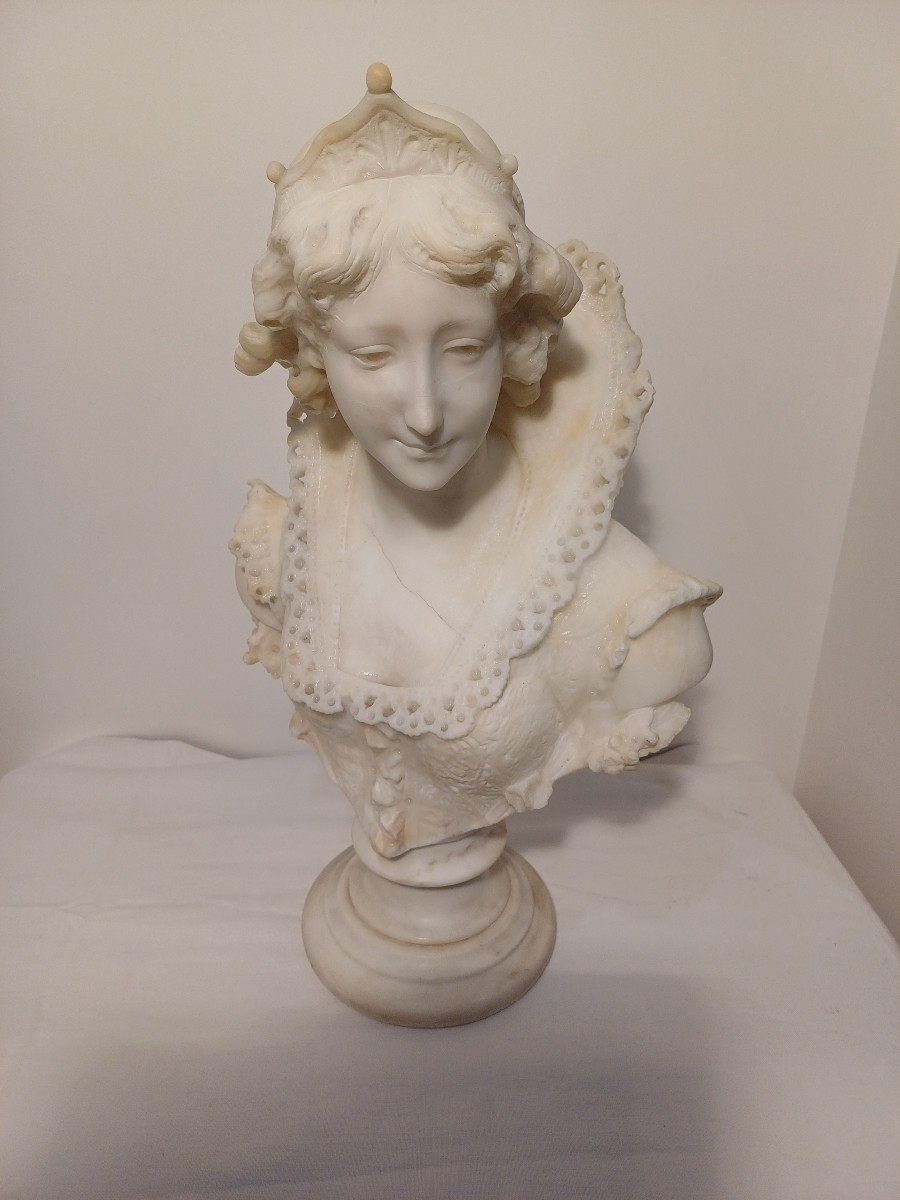 Bust Of A Woman In Alabaster 