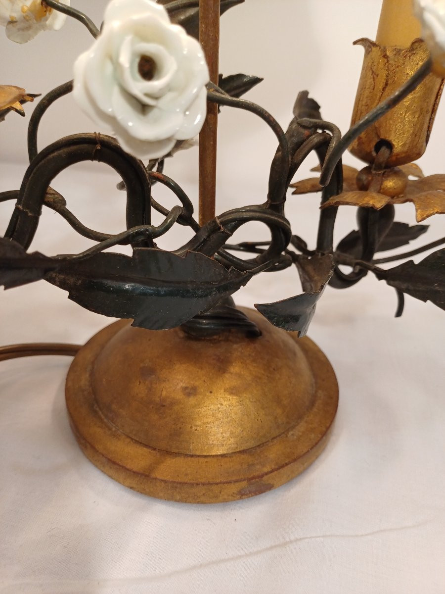 Flowered Sheet Metal Hot Water Bottle Lamp -photo-3