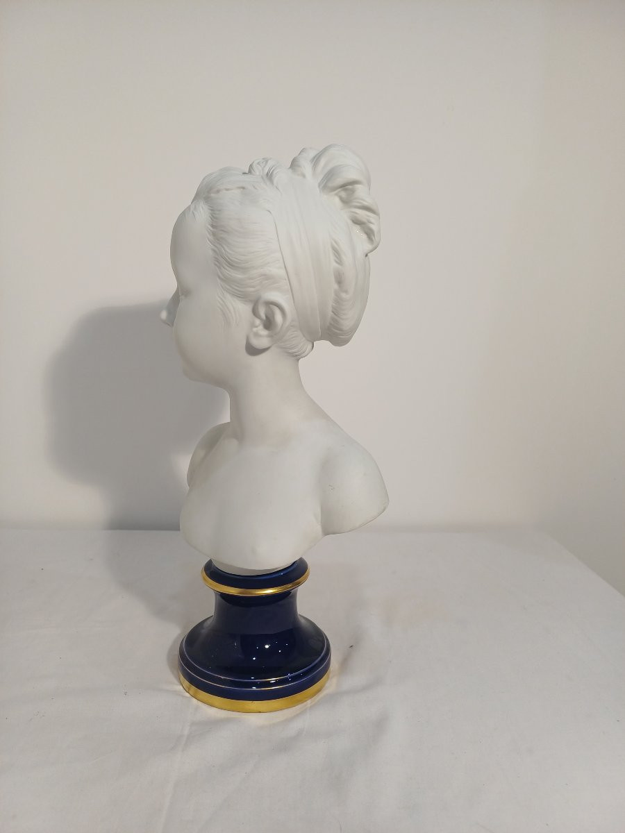 Buste en Biscuit de Porcelaine Louise Brongniart (1772-1845)-photo-3