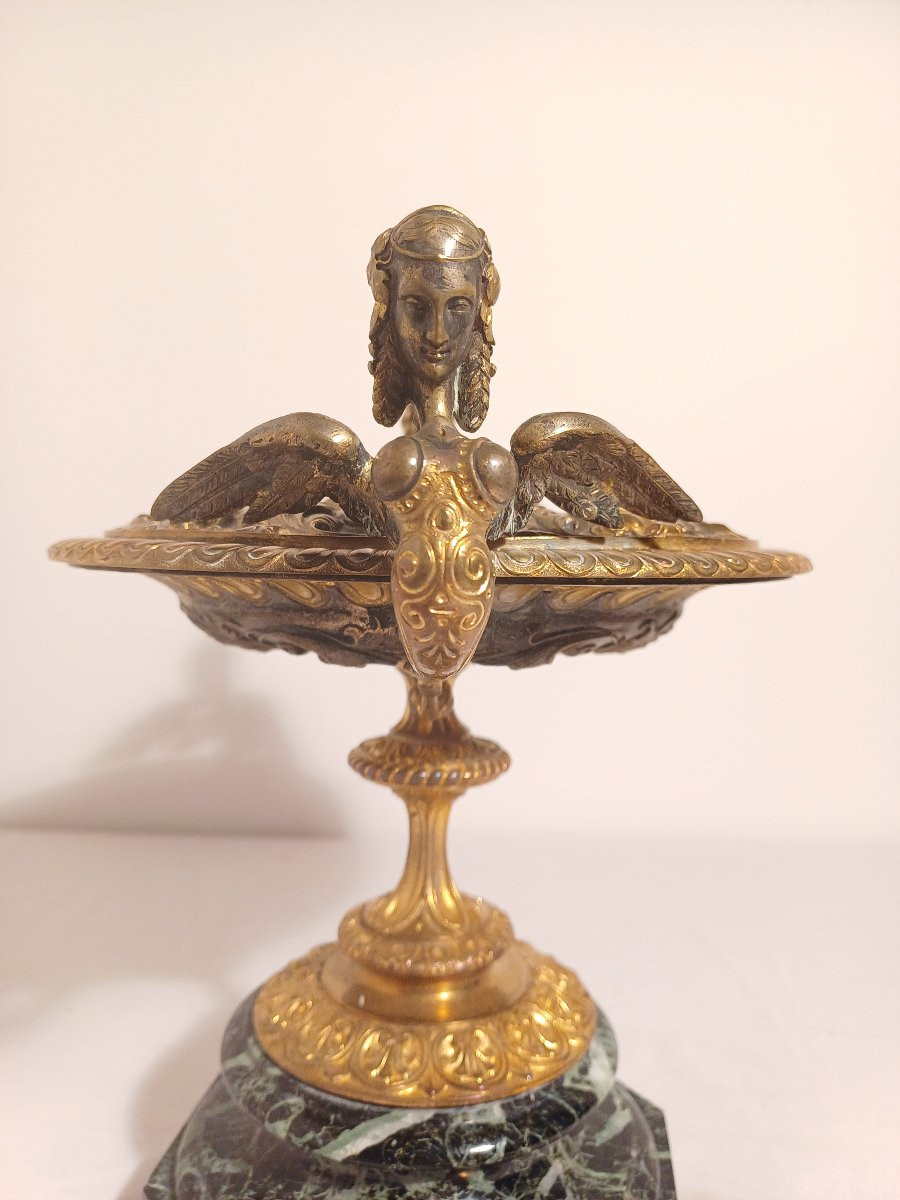 Coupe/Centre de Table en bronze Napoléon III -photo-3