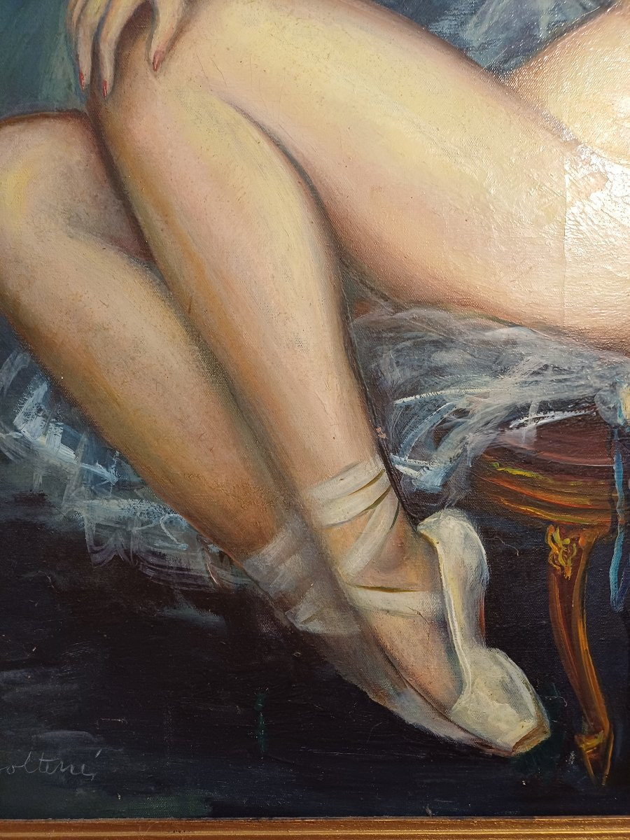 Portrait de Ballerine Nue Assise sur son Tutu-photo-3