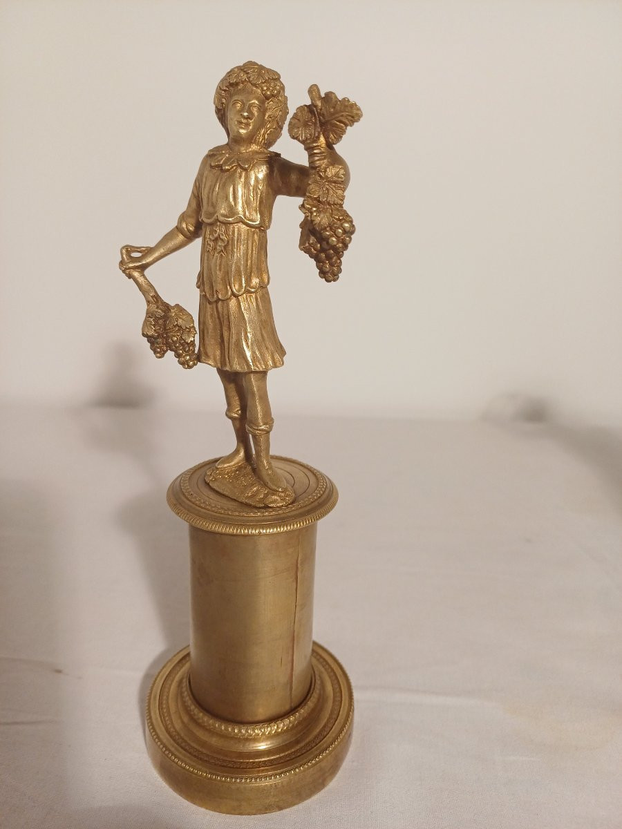 Sculpture des 4 saisons  en Bronze doré -photo-4