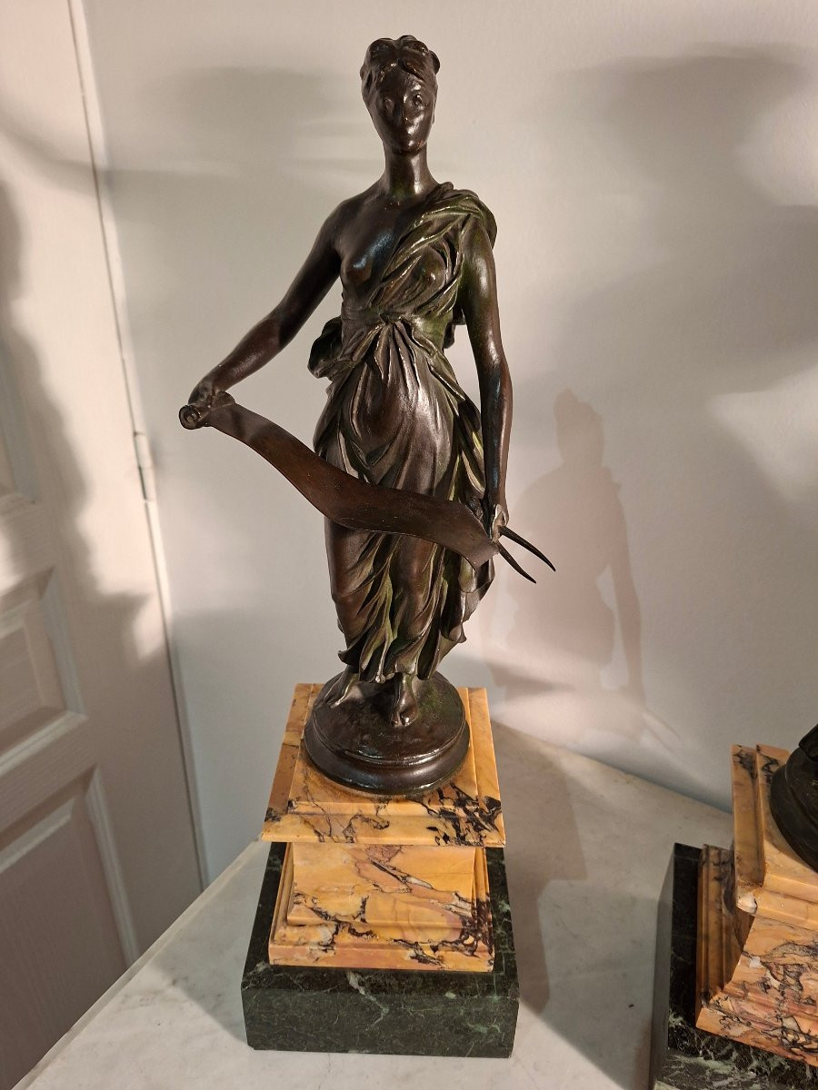  Four Bronze Allegories Of The Arts By Guillaume De Groot (1839-1922)-photo-3