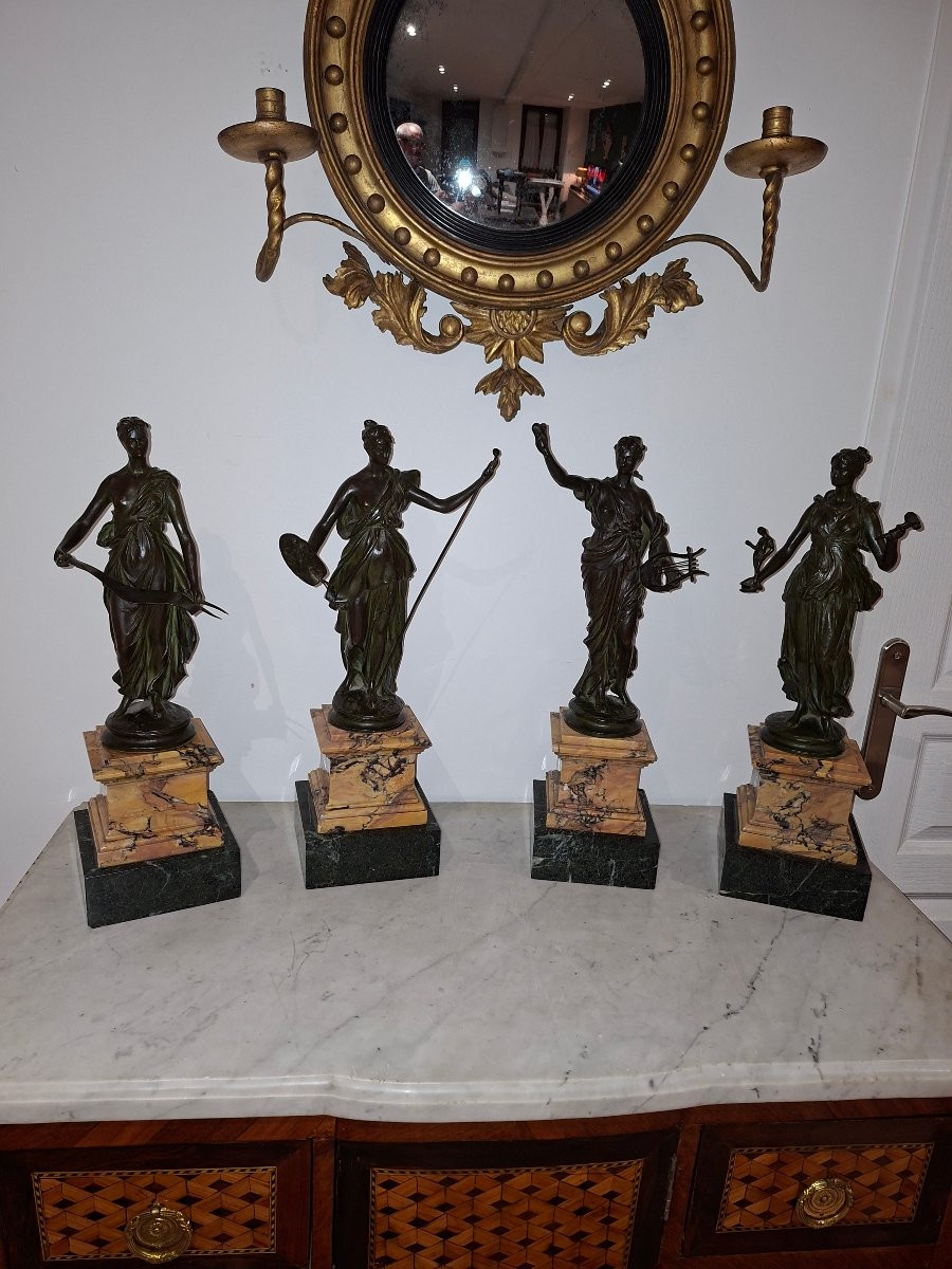  Four Bronze Allegories Of The Arts By Guillaume De Groot (1839-1922)-photo-7