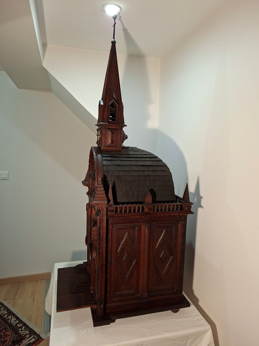 Chapelle en Chêne ouvrant sur un Cabinet à Gradins-photo-2