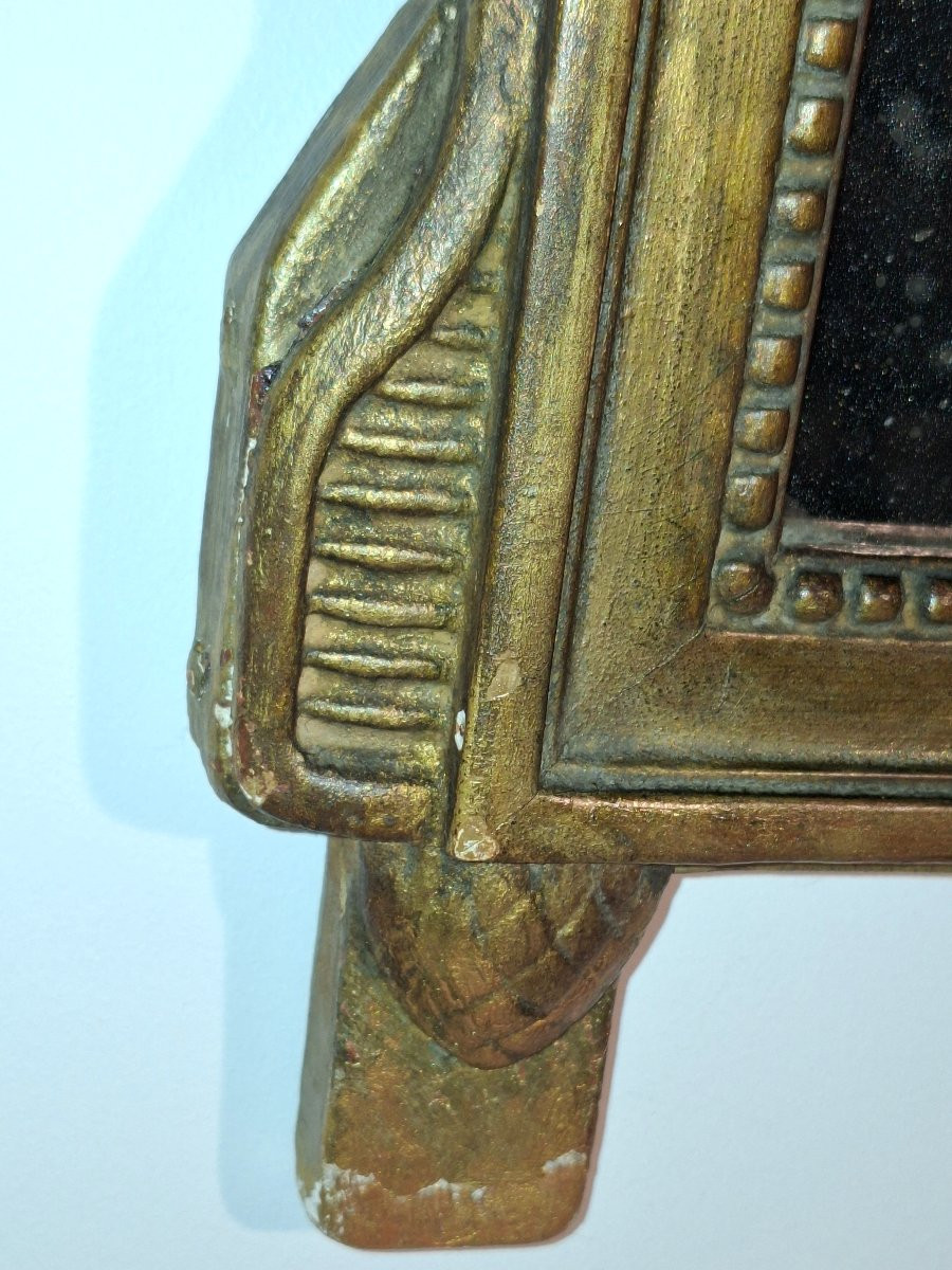 Miroir en Bois et Plâtre doré style Louis XV -photo-5