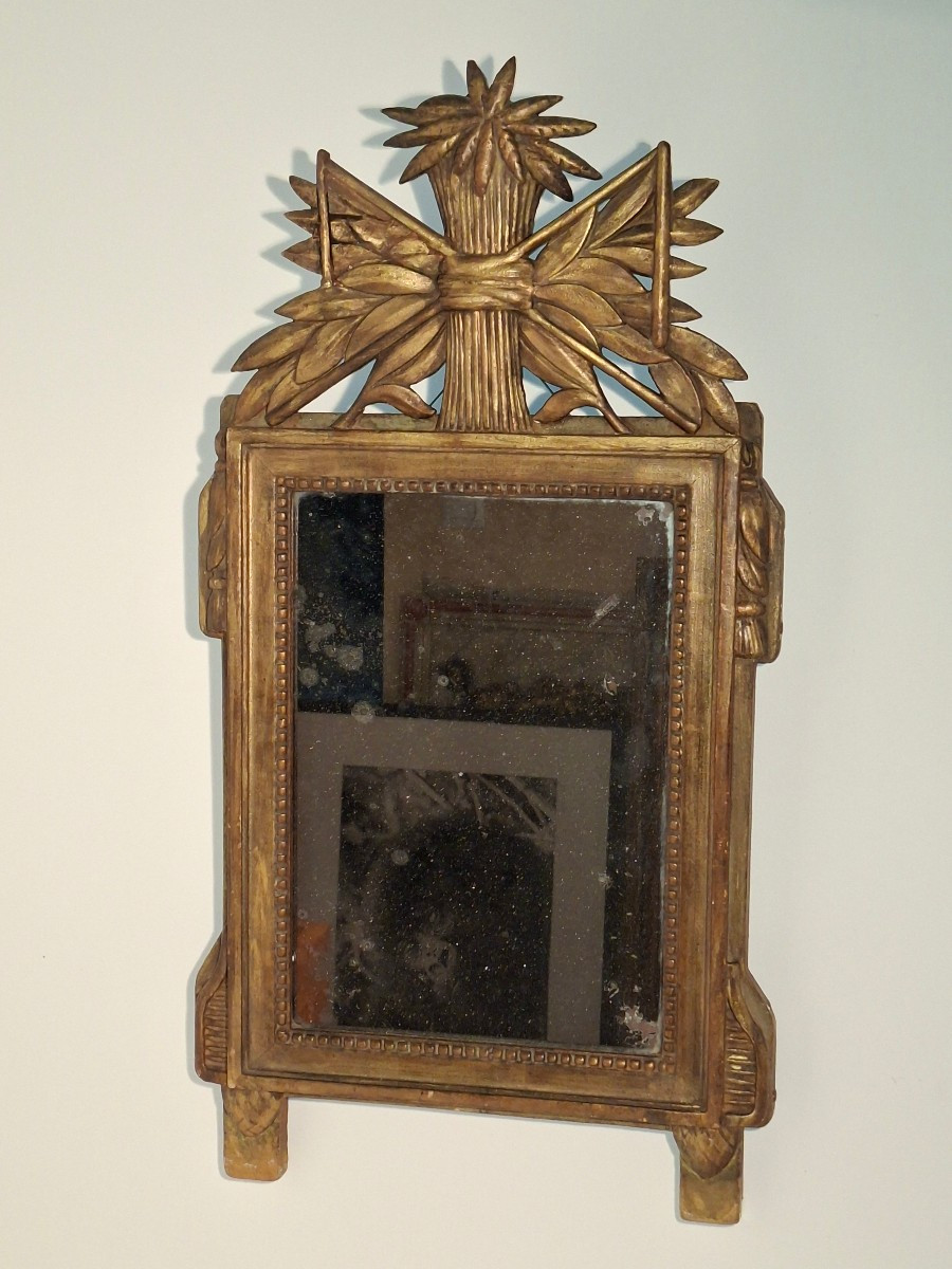 Miroir en Bois et Plâtre doré style Louis XV 