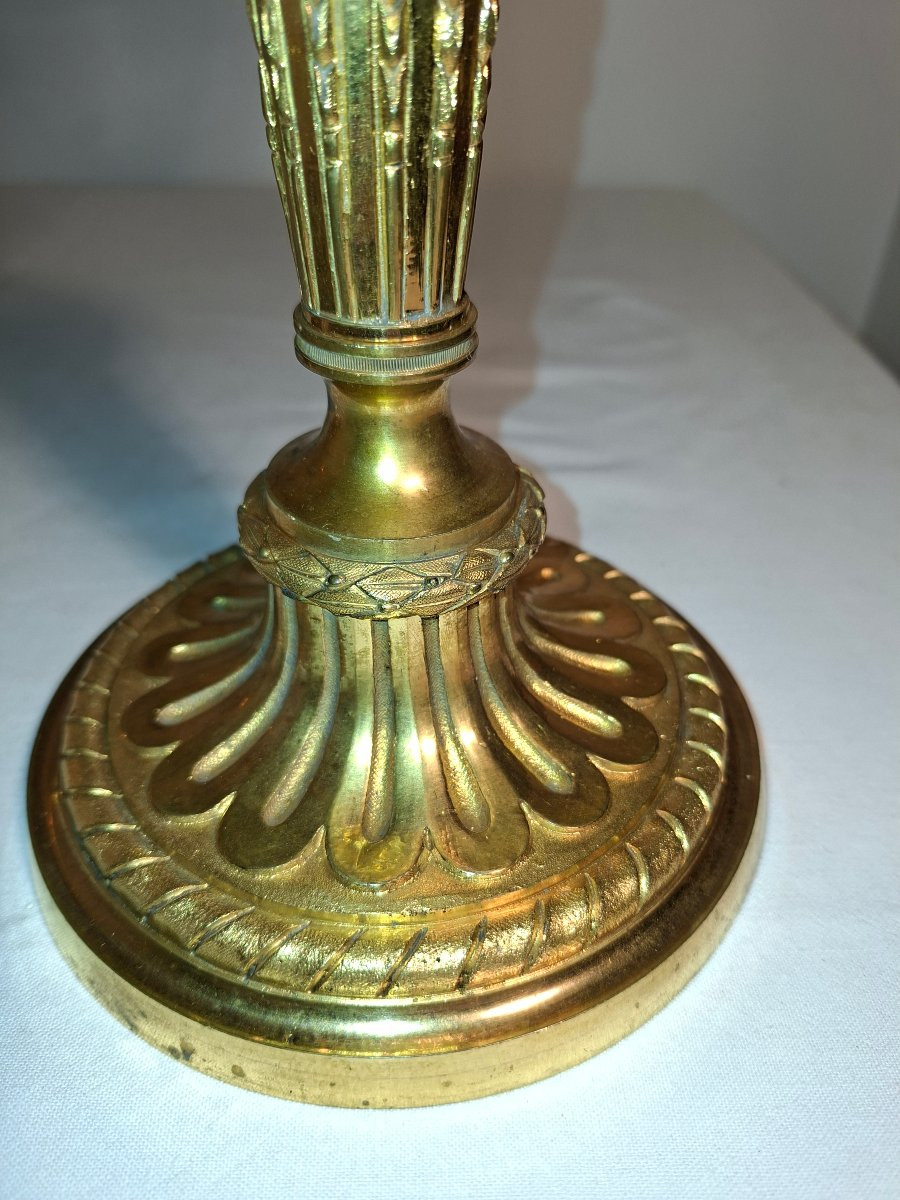 Candélabres à 4 lumieres en Bronze de style Louis XVI-photo-3