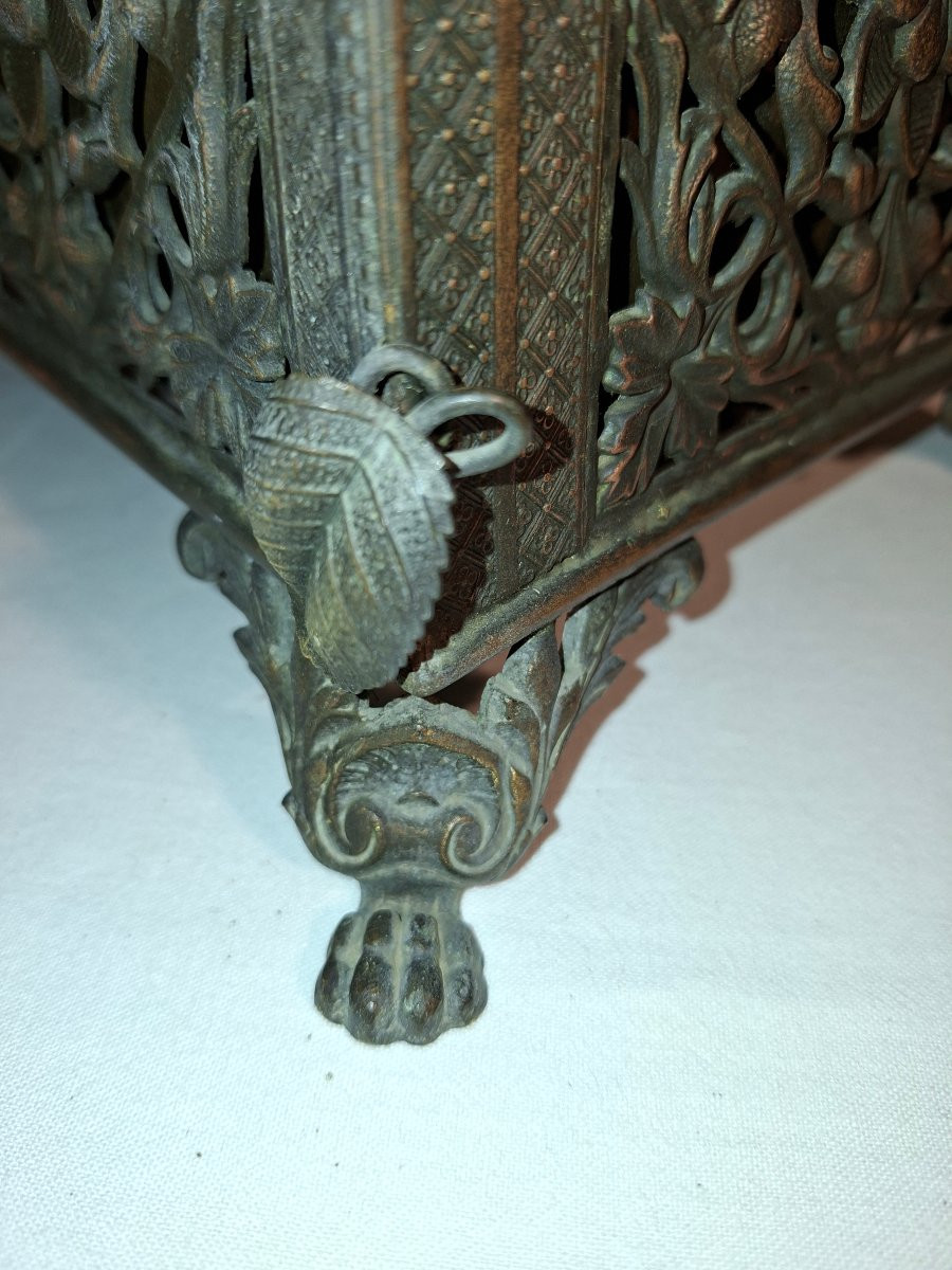Napoleon III Style Copper Planter With Patinated Repoussé Finish, Louis XVI Style -photo-6