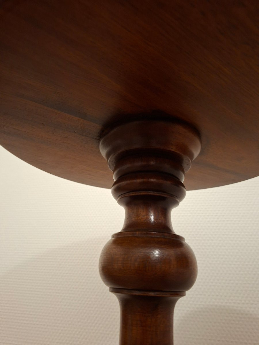 English High Side Table/pedestal Table In Mahogany -photo-3