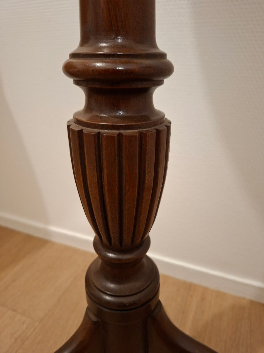 English High Side Table/pedestal Table In Mahogany -photo-5