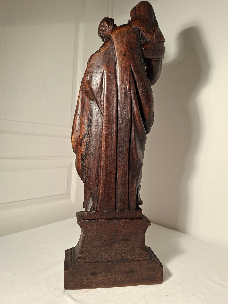 Vierge et l'Enfant en  Chêne XVIII ieme-photo-4