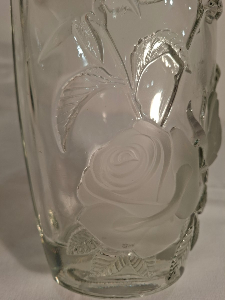 Oval-shaped Crystal Vase In The Bohemian Or St. Louis Style-photo-1