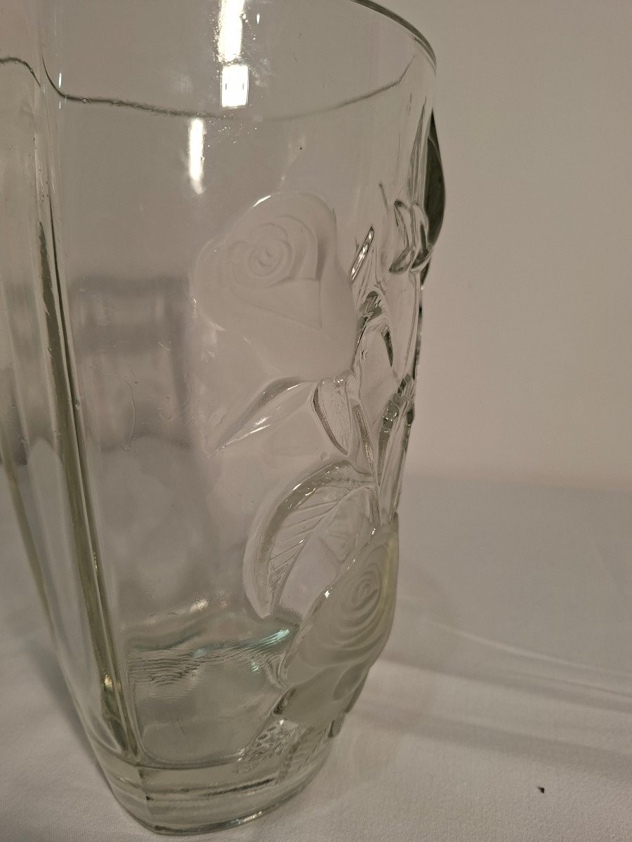 Oval-shaped Crystal Vase In The Bohemian Or St. Louis Style-photo-5