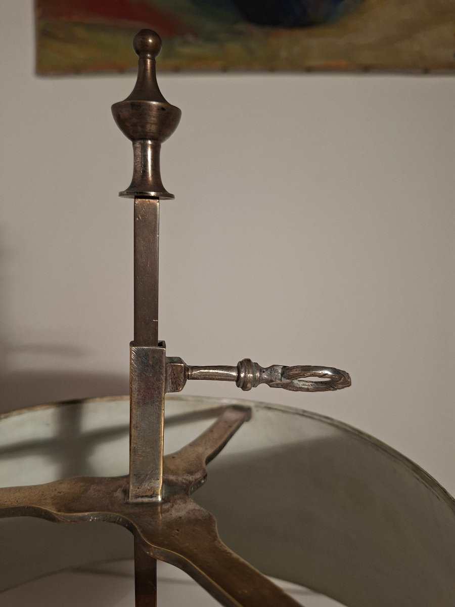 Lampe Bouillotte à 3 lumières en Bronze Argenté -photo-3